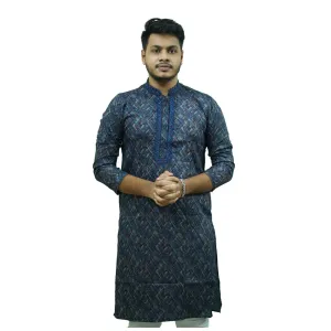 Eid Collection Men's Indian Cotton Printed Panjabi with  embroidery