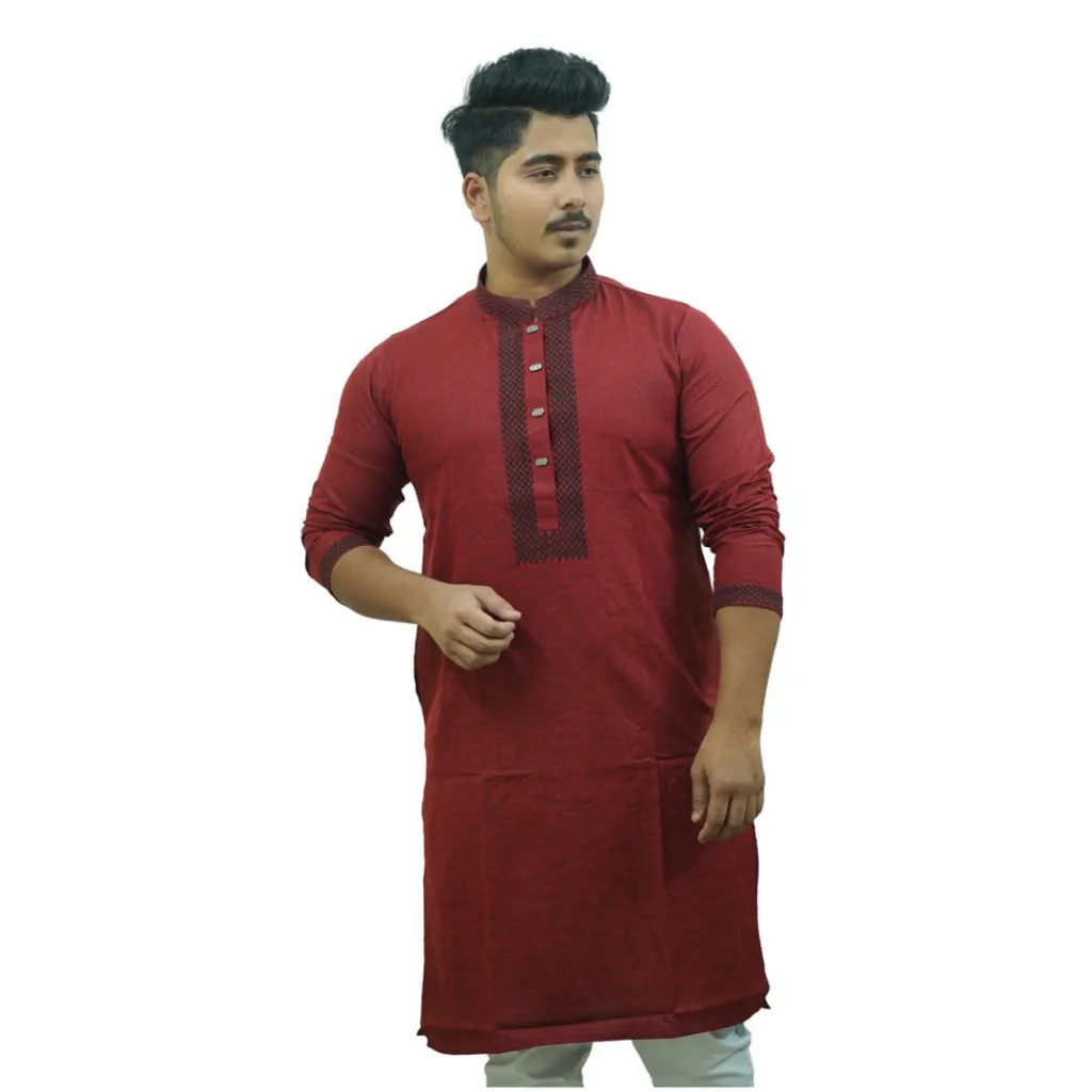 Premium Indian Cotton Eid Panjabi with high quality embroidery  